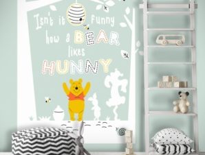 Isn’t it funny how a bear likes hunny, Winnie the Pooh, Παιδικά, Ταπετσαρίες Τοίχου, 100 x 100 εκ.